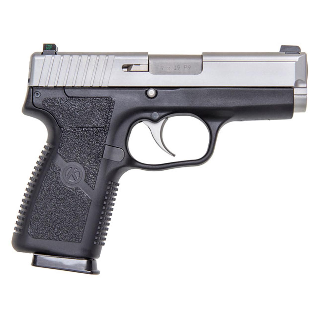Kahr P9 Handgun 9mm Luger 7rd(2)&8rd(1) Magazines 3.6" Barrel Stainless Slide/Black Grip Night Sights CA Compliant
