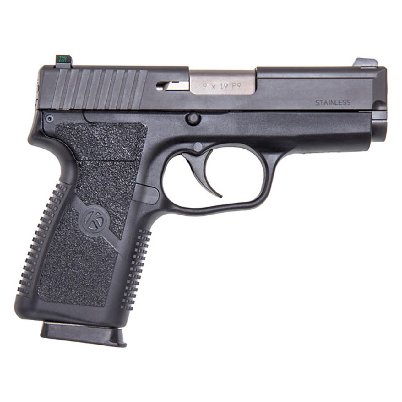 Kahr P9 Handgun 9mm Luger 7rd(2)&8rd(1) Magazines 3.6" Barrel Black Slide/Black Grip Night Sights CA Compliant
