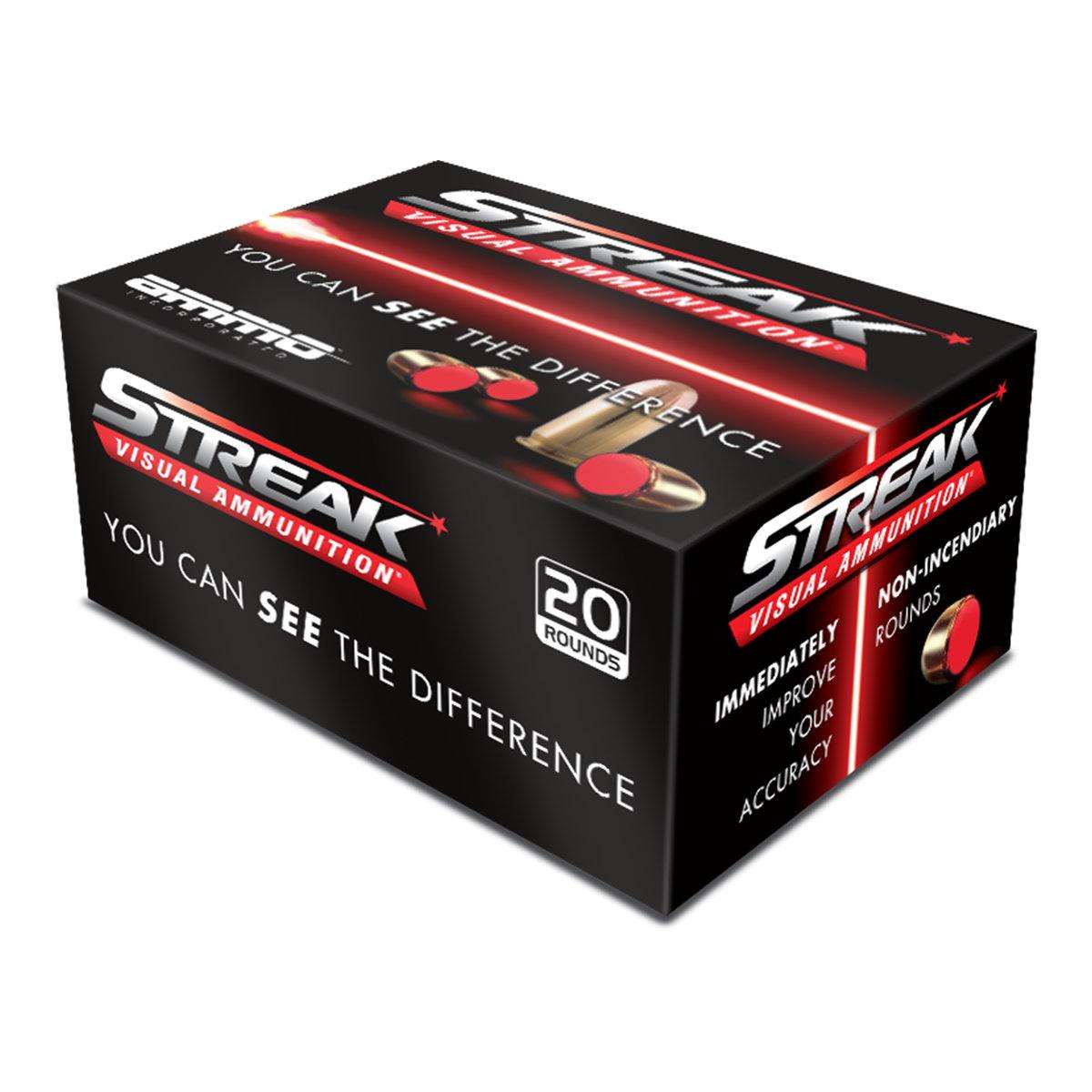 AMMO INC 380ACP 90G JHP STREAK RED 20RD BX/200RD CASE